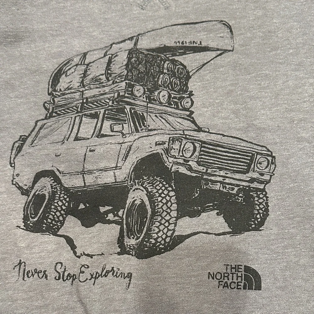 The North Face Gray Graphic Crewneck Sweatshirt